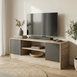 Έπιπλο Τηλεόρασης Sasa Sonoma-Ανθρακί 120X35X41.5Εκ