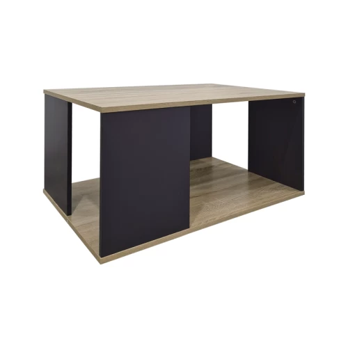 Τραπέζι Σαλονιού Zelegan Sonoma-Ανθρακί 90X90X44.5Εκ