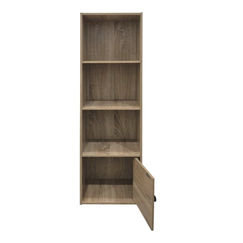 Βιβλιοθήκη-Στήλη Lenobia Με Ντουλάπι Sonoma 30.5X24X95Εκ