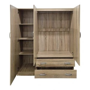 Ντουλάπα Τρίφυλλη Με 2 Συρτάρια Alvia Sonoma 150X51X180Εκ
