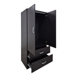 Ντουλάπα Δίφυλλη Με 2 Συρτάρια Alvia Wenge 80X51.5X180Εκ