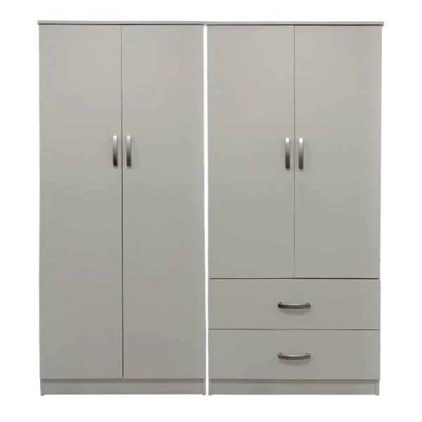 Ντουλάπα Τετράφυλλη Lego Λευκή 160X42X180Εκ