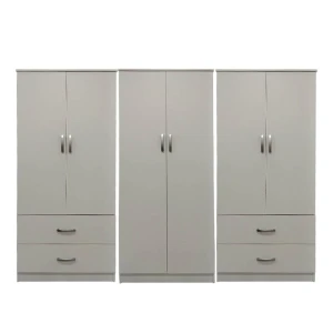 Ντουλάπα Εξάφυλλη Athos Λευκή 240X42X180Εκ