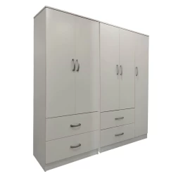 Ντουλάπα Πεντάφυλλη Athos Λευκή 170X42X180Εκ