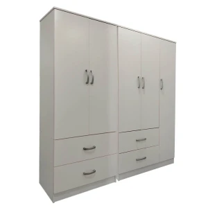 Ντουλάπα Πεντάφυλλη Athos Λευκή 170X42X180Εκ