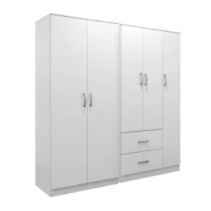 Ντουλάπα Πεντάφυλλη Athos I Λευκή 170X42X180Εκ