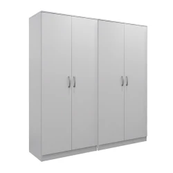 Ντουλάπα Τετράφυλλη Athos Ι Λευκή 160X42X180Εκ