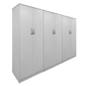 Ντουλάπα Εξάφυλλη Athos Ιι Λευκή 240X42X180Εκ