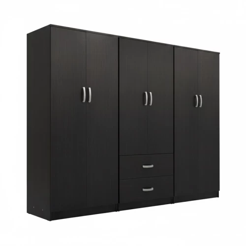 Ντουλάπα Εξάφυλλη Athos Ι Wenge 240X42X180Εκ