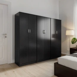 Ντουλάπα Εξάφυλλη Athos Wenge 240X42X180Εκ