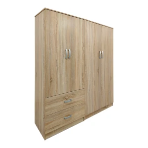 Ντουλάπα Τετράφυλλη Athos Sonoma 160X42X180Εκ