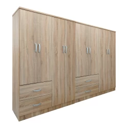 Ντουλάπα Οχτάφυλλη Athos Sonoma 241X42X181Εκ