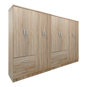 Ντουλάπα Οχτάφυλλη Athos Sonoma 241X42X181Εκ
