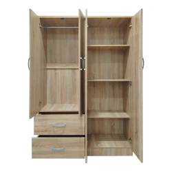 Ντουλάπα Εξάφυλλη Athos Ι Sonoma 200.5X42X180Εκ