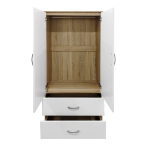 Ντουλάπα Εξάφυλλη Athos I Sonoma-Λευκό 240X42X180Εκ