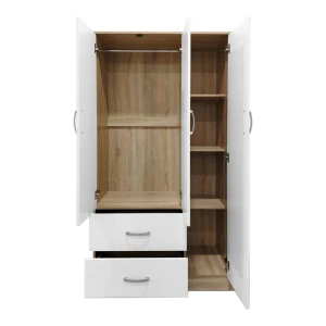 Ντουλάπα Πεντάφυλλη Athos I Sonoma-Λευκό 170X42X180Εκ