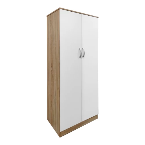 Ντουλάπα Εξάφυλλη Athos Ιι Sonoma-Λευκή 240X42X180Εκ