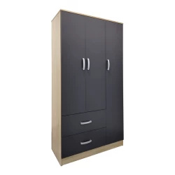 Ντουλάπα Πεντάφυλλη Athos Sonoma-Ανθρακί 170X42X180Εκ