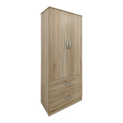 Ντουλάπα Εξάφυλλη Με Πατάρι Athos Sonoma 240X42X240Εκ