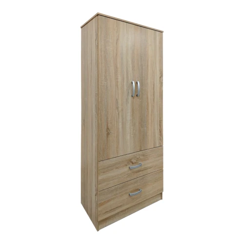 Ντουλάπα Εξάφυλλη Με Πατάρι Athos Sonoma 240X42X240Εκ