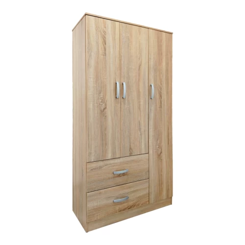 Ντουλάπα Εξάφυλλη Με Πατάρι Athos Sonoma 180X42X240Εκ