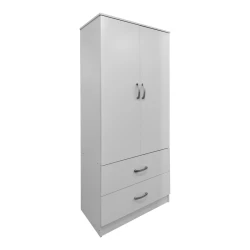 Ντουλάπα Εξάφυλλη Με Πατάρι Athos Sonoma-Ανθρακί 240X42X240Εκ