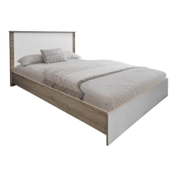 Σετ Κρεβατοκάμαρας Athos Sonoma Λευκό Με Κρεβάτι 140X200Εκ Σετ 3Τεμ