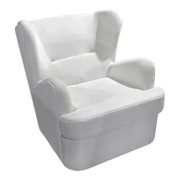 Πολυθρόνα Regalo Βελούδο Σε Λευκή Απόχρωση 75X88X85Εκ