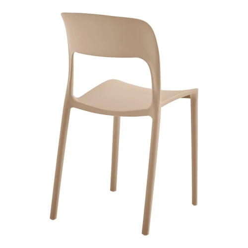 Καρέκλα Στοιβαζόμενη Zanna Pp Cappuccino 40X53X78Εκ