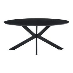 Τραπέζι Makrey Μαύρο Mdf- Μεταλλικά Πόδια 160X90X75Εκ