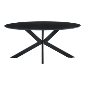 Τραπέζι Makrey Μαύρο Mdf- Μεταλλικά Πόδια 160X90X75Εκ