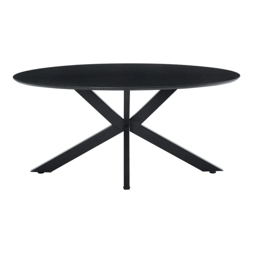 Τραπέζι Makrey Μαύρο Mdf- Μεταλλικά Πόδια 160X90X75Εκ