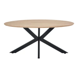 Τραπέζι Makrey Sonoma Mdf- Μαύρα Μεταλλικά Πόδια 160X90X75Εκ