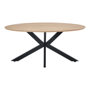 Τραπέζι Makrey Sonoma Mdf- Μαύρα Μεταλλικά Πόδια 160X90X75Εκ