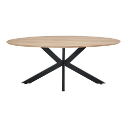 Τραπέζι Makrey Sonoma Mdf- Μαύρα Μεταλλικά Πόδια 180X90X75Εκ