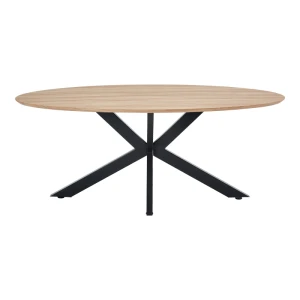 Τραπέζι Makrey Sonoma Mdf- Μαύρα Μεταλλικά Πόδια 180X90X75Εκ