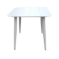Τραπέζι Vista Αλουμίνιο Σε Λευκή Απόχρωση 80X80X72Εκ