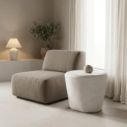 Τραπέζι Σαλονιού Fedris Mdf Λευκό Φ60X45Εκ