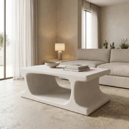 Τραπέζι Σαλονιού Nafel Mdf Λευκό 120X60X45Εκ