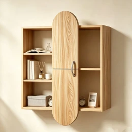 Ραφιέρα Τοίχου Jonna Sonoma Mdf 60X10X80Εκ