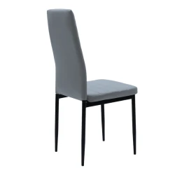 Καρέκλα Parker Ανθρακί Pu Με Μεταλλικό Μαύρο Πόδι 41X48X96Εκ
