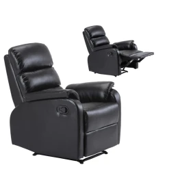 Comfort Πολυθρόνα Relax Σαλονιού - Καθιστικού, Pu Μαύρο 79x97x101cm