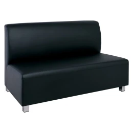 Bandy 2Θέσιος Καναπές Pu Μαύρο 130x71x88cm