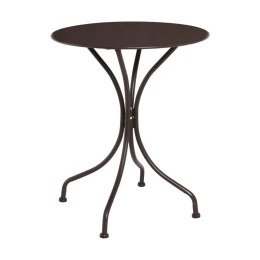 Park Τραπέζι Μέταλλο Βαφή Sand Brown Φ60cm H.70cm