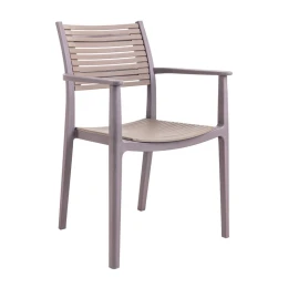 Akron Πολυθρόνα Pp-Uv Sand Beige - Tortora 60x55x85cm