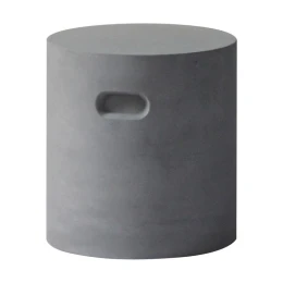 Concrete Cylinder Σκαμπό Κήπου - Βεράντας, Fiber Cement Grey Φ 37cm H.40cm
