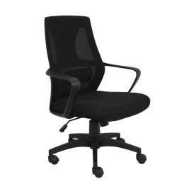 Bf2960 Πολυθρόνα Γραφείου Mesh Μαύρο 60x59x93/101cm