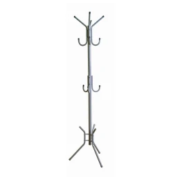 Leroy Καλόγερος Μέταλλο Βαφή Silver 38x38x176cm