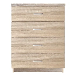 Drawer Συρταριέρα Με 4 Συρτάρια, Απόχρωση Sonoma 60x40x80cm