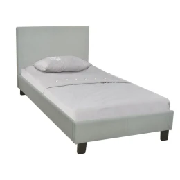 Wilton Κρεβάτι Μονό, Για Στρώμα 90X190Cm, Ύφασμα Απόχρωση Grey Stone 97x203x89cm